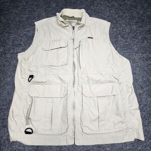 Outdoor Life Mens Safari Photography Hiking Fishing Multi Pocket Vest Large